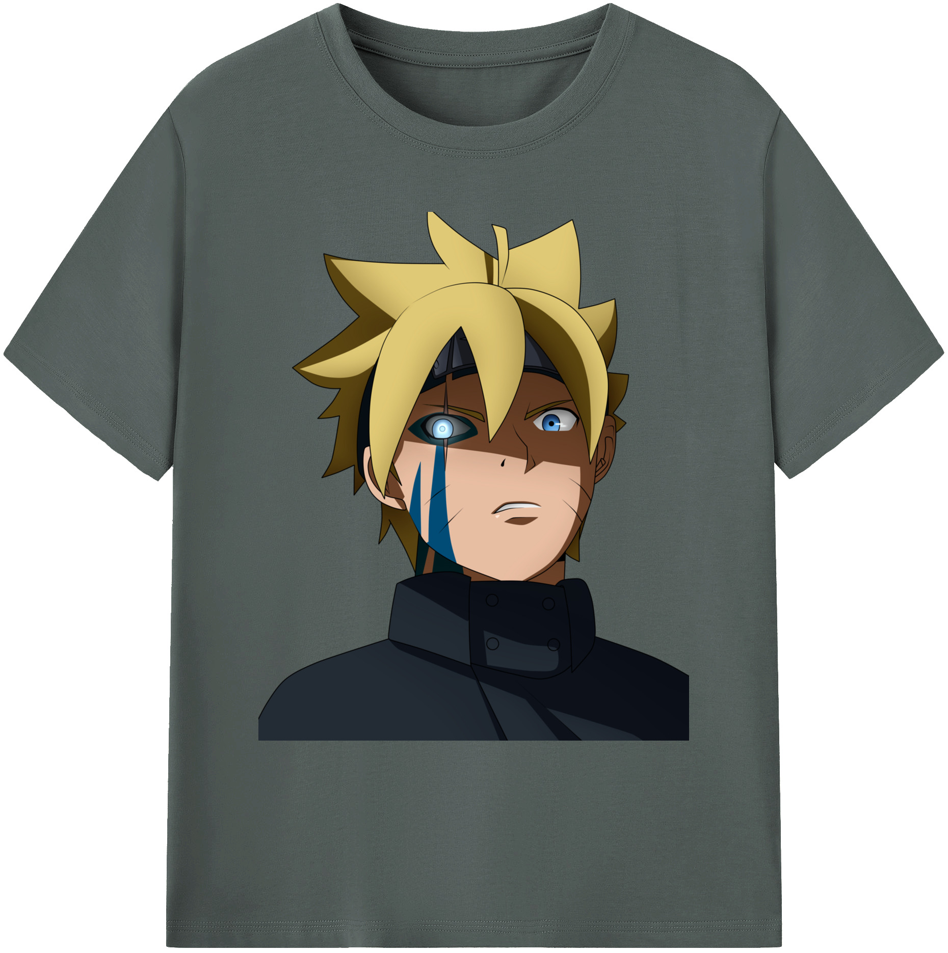 （画像用） NARUTO -ナルト- うずまき ボルト Uzumaki Boruto 綿100％ メンズ半袖Tシャツ｜肌触りやわらか＆通気性